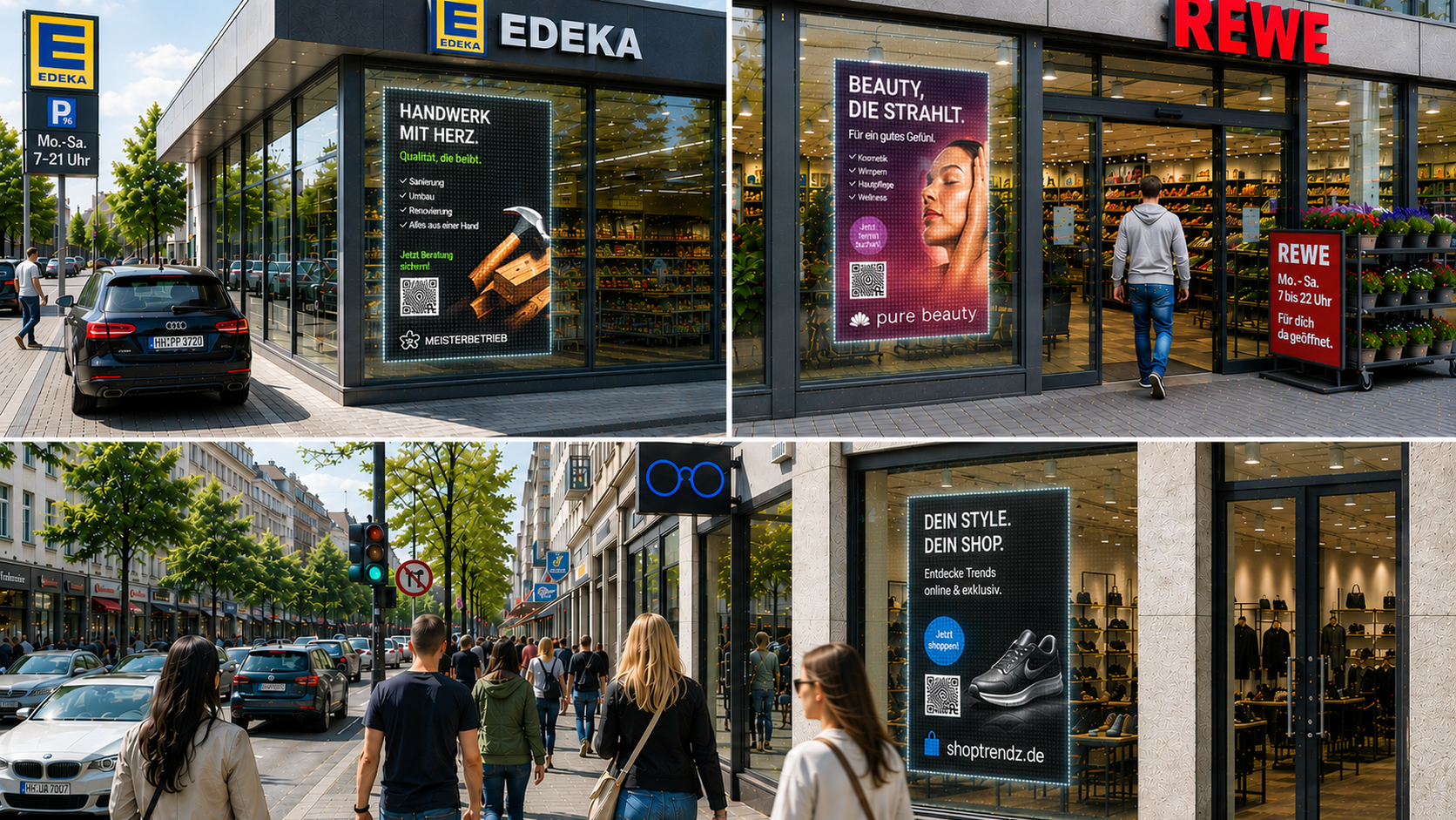 Werbung in der Stadtgalerie
